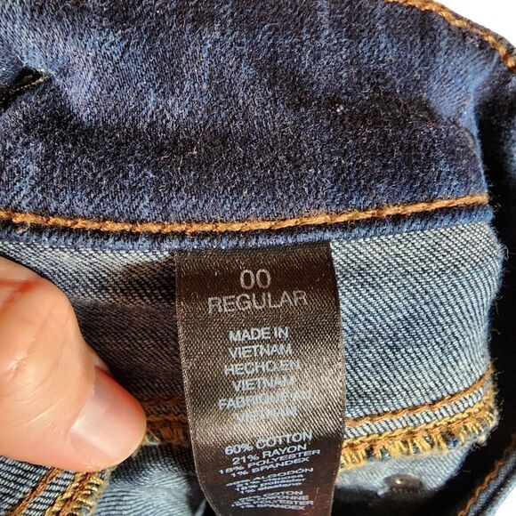 Chicos The So Slimming Slim Jean Blue Dark Wash Women's Size 00 - Picture 6 of 7